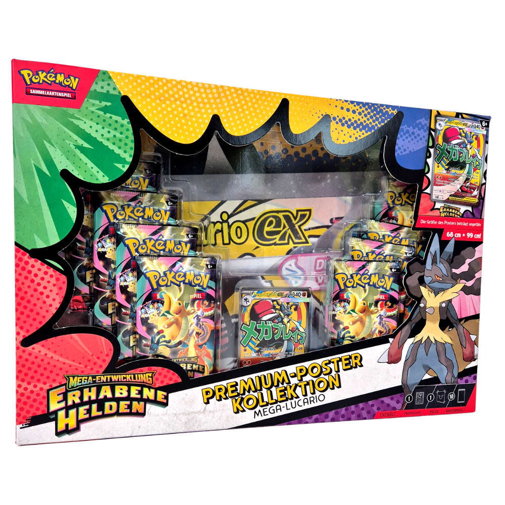 Erhabene Helden Mega-Lucario Premium-Poster-Kollektion