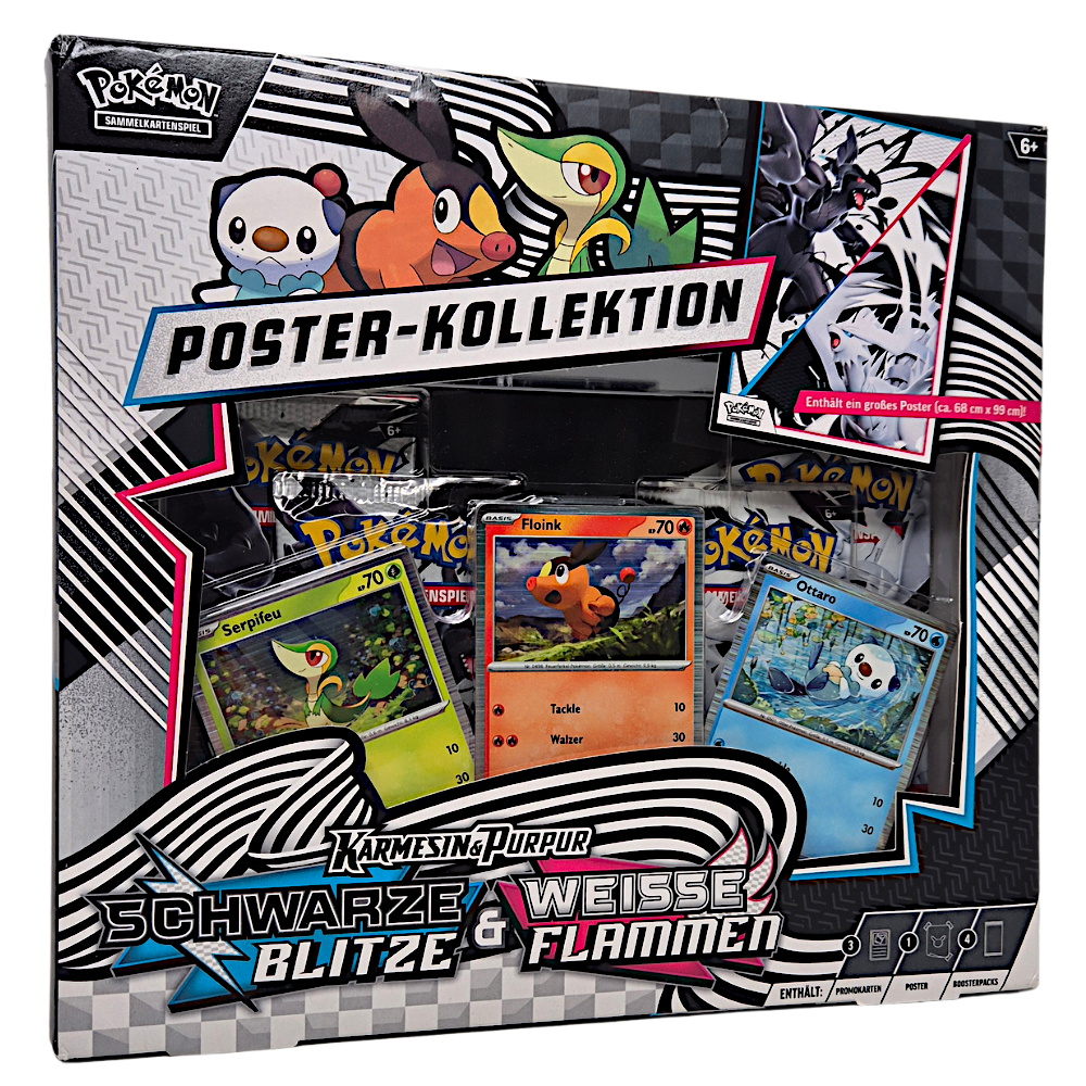 Schwarze Blitze & Weiße Flammen Poster-Kollektion